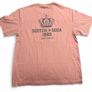 Scotch & Soda Men's Pink T-Shirt